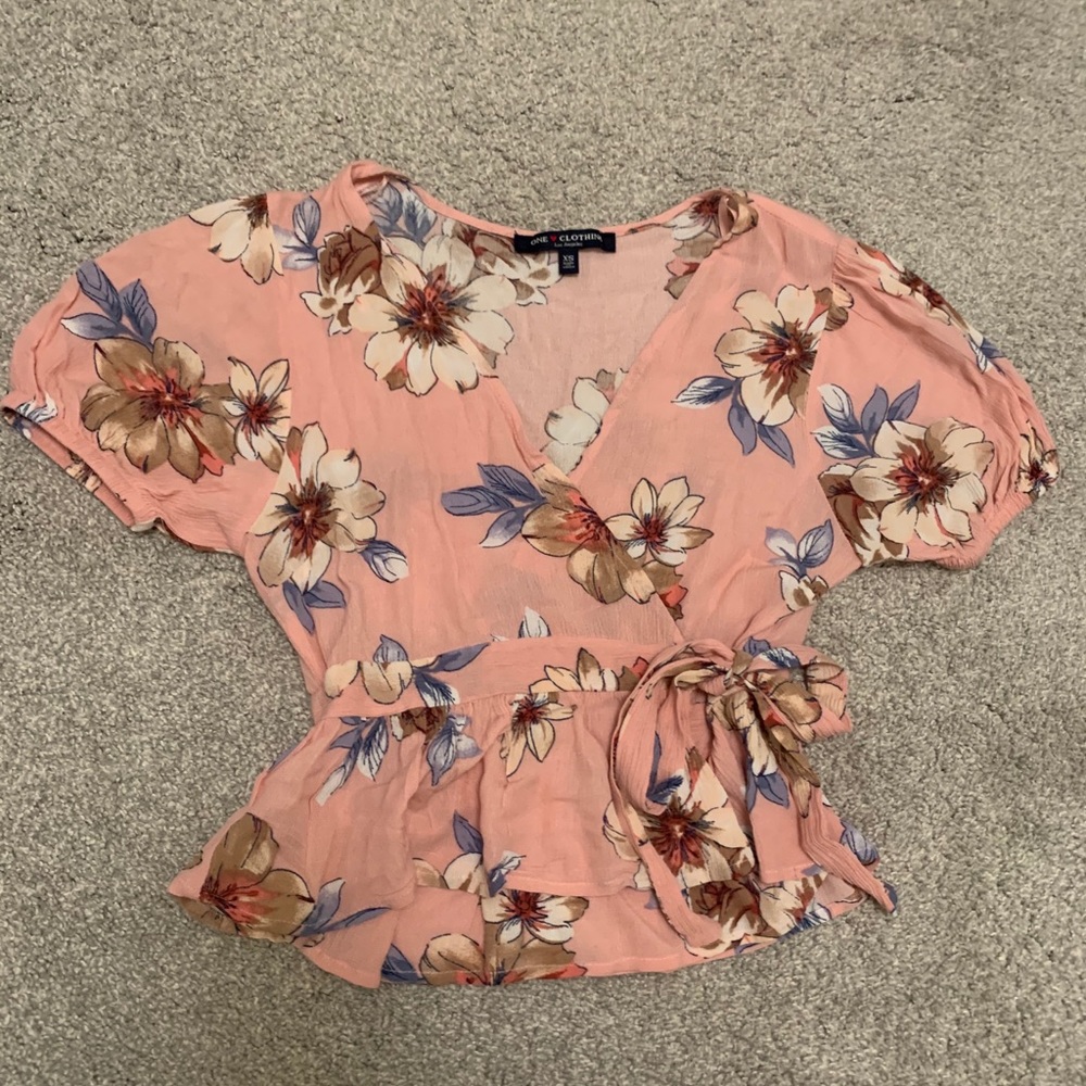 Floral Wrap Top